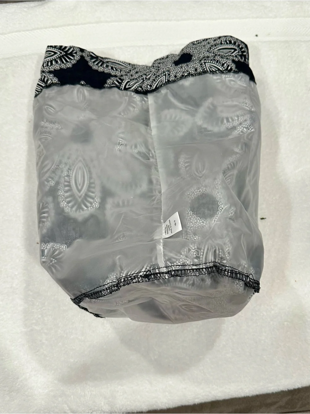 Vera Bradley Black & White Floral Drawstring Pouch